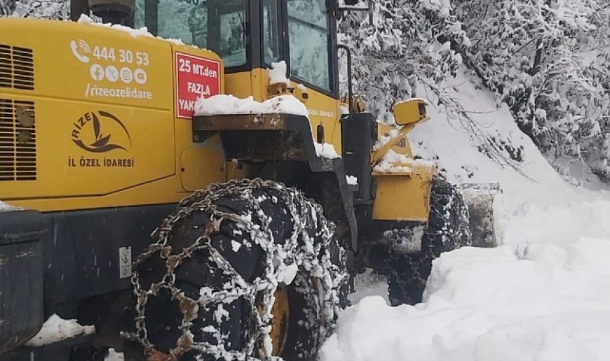 Rize'de kar nedeniyle mahsur kalan 7 kişi kurtarıldı