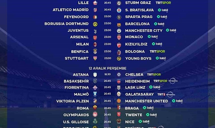 41 UEFA maçı TRT'den canlı yayınlanacak