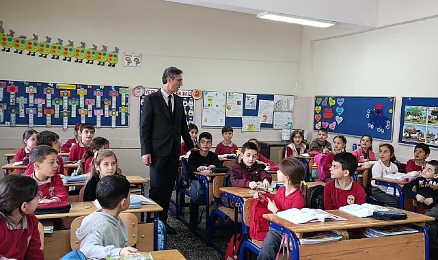 Kahraman, Şehit Nevzat Kaya İlkokulu'nda incelemelerde bulundu