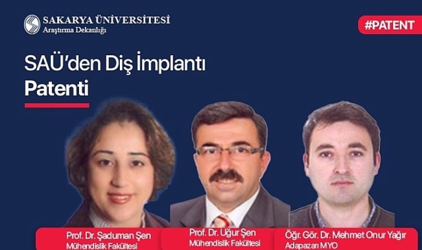 Doğal diş hareketini taklit eden implant patentle tescillendi