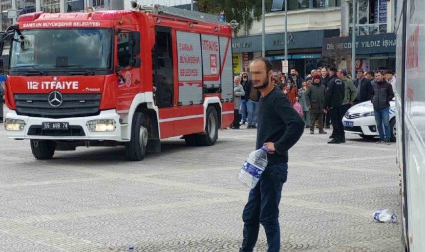 Mahalle yolunun yapılmadığı gerekçesiyle meydanda kendini yakmak istedi