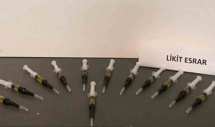 Samsun'da enjektöre çekili likit esrar ele geçirdi