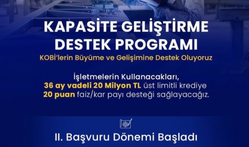 Bakan Kacır: "20 milyon lira üst limitli, 36 ay vadeli finansman için 20 puanlık faizkâr payı desteği sağlıyoruz"