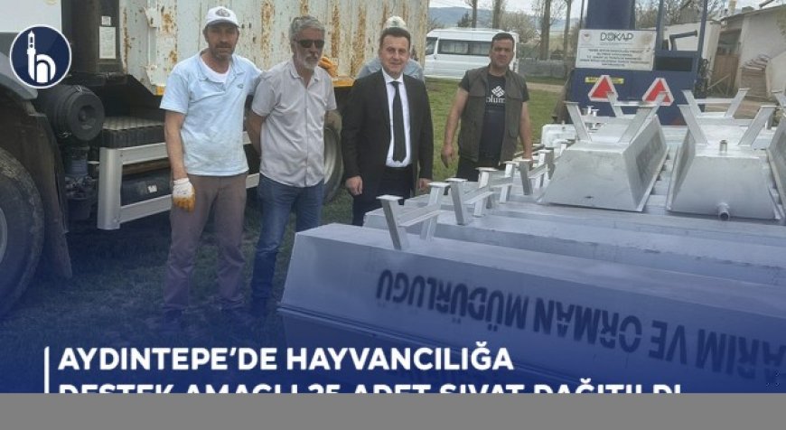 Bayburt'un Aydıntepe İlçesinde Hayvancılığa Destek Amaçlı 25 Adet Sıvat Dağıtıldı.