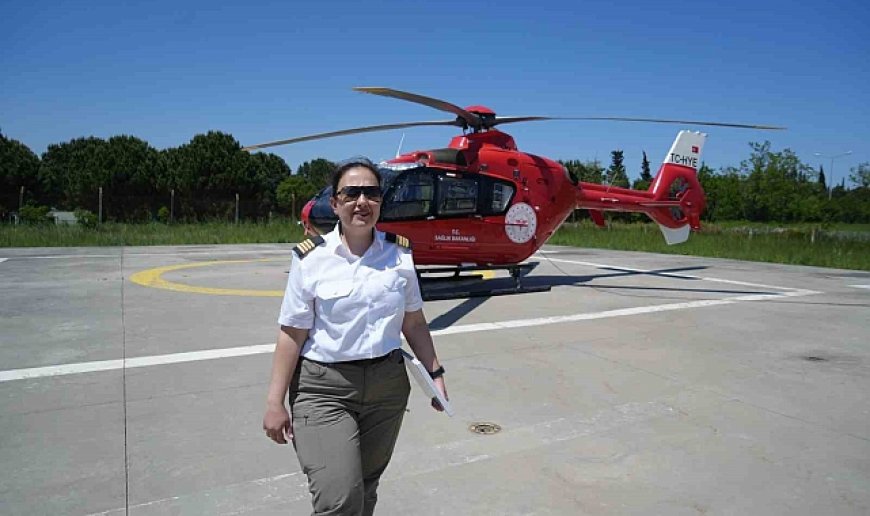 Gökyüzünden hayata uzanan kadın eli: Türkiye'nin tek kadın ambulans helikopter pilotu Samsun'da görev yapıyor