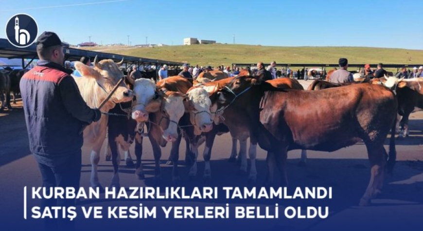 Bayburt'ta Kurban Bayramı Hazırlıkları Tamamlandı Satış ve Kesim Yerleri Belli Oldu