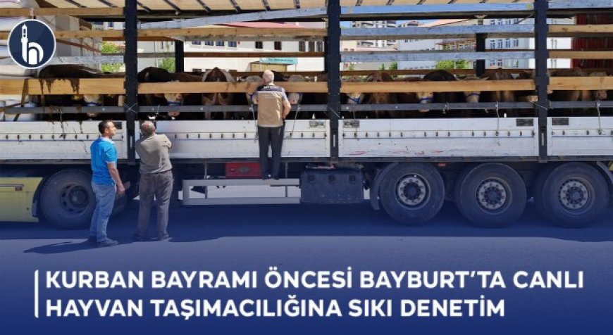 Kurban Bayramı Öncesi Bayburt’ta Canlı Hayvan Taşımacılığına Sıkı Denetim