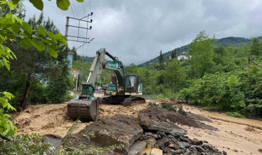 Trabzon'da şiddetli yağışlar sonrasında kaybolan yaşlı şahsı bulmak için çalışma başlatıldı