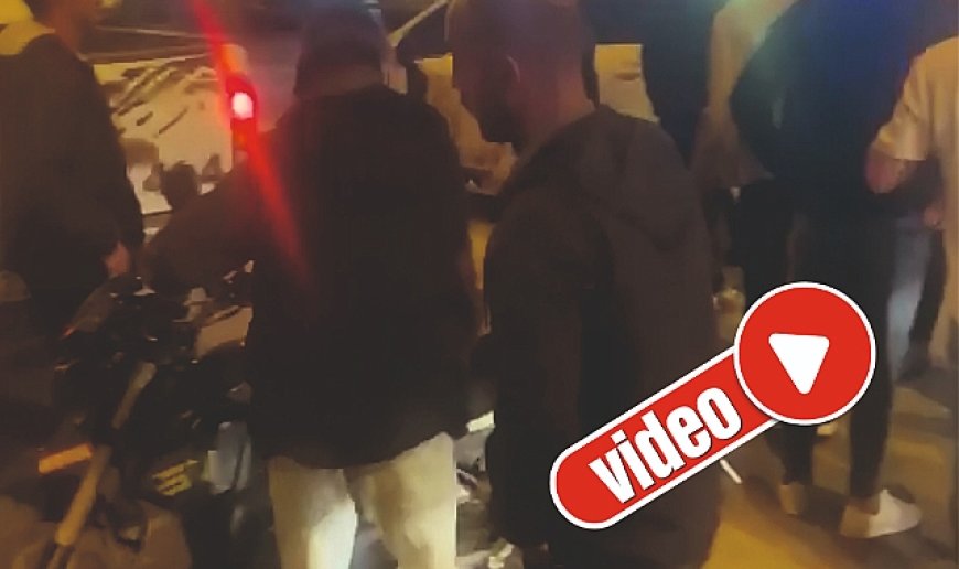 Motosiklet kaydı, sürücü yola savruldu!