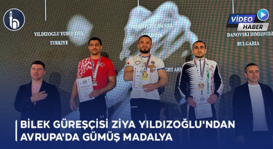Bayburtlu Milli Bilek Güreşçisi Yusuf Ziya Yıldızoğlu'ndan Avrupa'da Gümüş Madalya