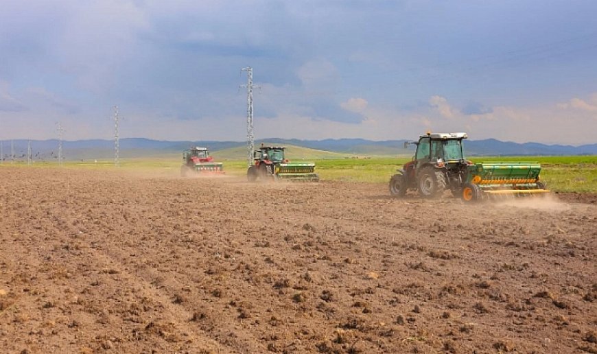 300 dekar mera alanında ekim ve gübreleme çalışması yapıldı