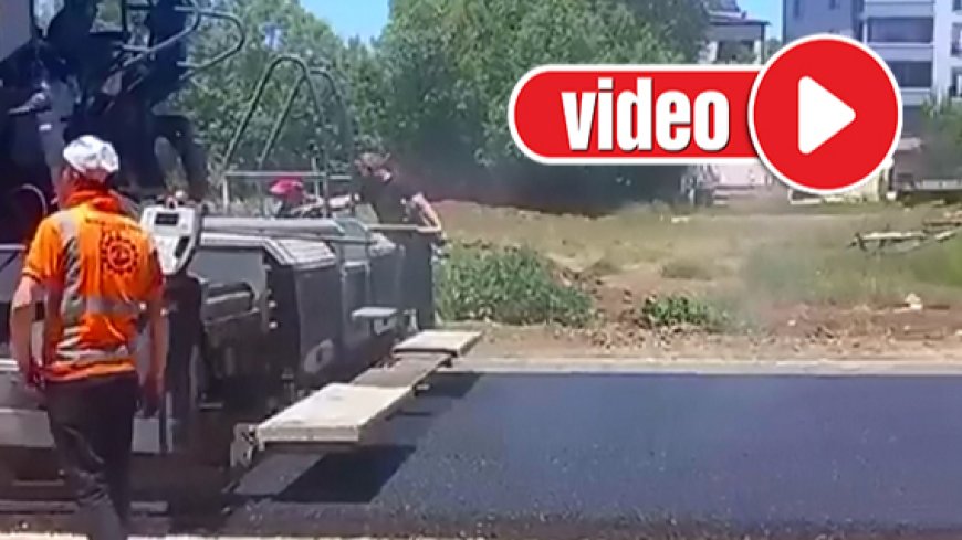 Arpalı’da asfalt çalışması