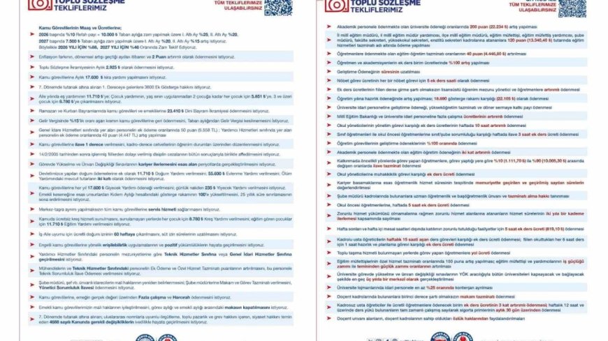 Eğitim-Bir-Sen, eğitimcilerin taleplerini 93 madde ile toplu sözleşme masasına taşıyor